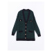 LC Waikiki V Neck Plaid Women's Knitwear Cardigan