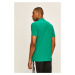 Bavlněné polo tričko Kappa zelená barva, s aplikací