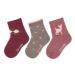 Sterntaler Dětské ponožky 3-pack ježek tmavě červené