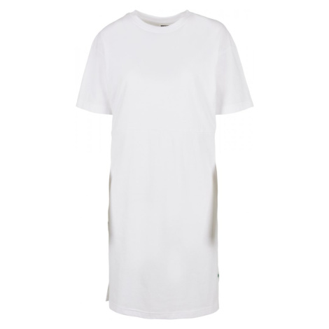 Ladies Organic Oversized Slit Tee Dress - white Urban Classics