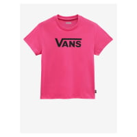Tmavě růžové holčičí tričko VANS Flying Crew Girls - Holky