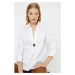 Koton Women's White Classic Collar Long Sleeve Blouse