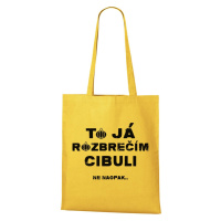 DOBRÝ TRIKO Bavlněná taška s potiskem Rozbrečím cibuli Barva: Žlutá