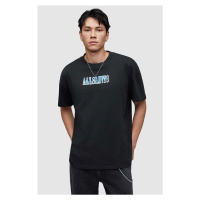 Bavlněné tričko AllSaints Quasar černá barva, s potiskem