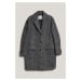 KABÁT GANT HERITAGE HERRINGBONE COAT BLACK