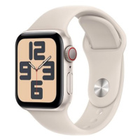 Apple Watch SE Cellular 40mm Hvězdně bílý hliník s hvězdně bílým sportovním řemínkem - S/M