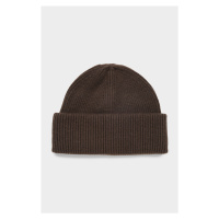 ČEPICE GANT WOOL RIBBED BEANIE hnědá