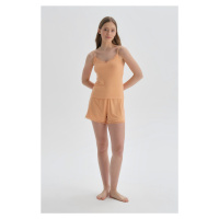 Dagi Orange Viscose Shorts Pajama Bottoms