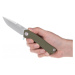 Zavírací nůž ANV® Z100 G10 Liner Lock – Olive Green rukojeť, šedá čepel - Stone Wash