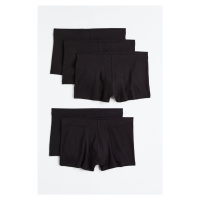 H & M - Krátké bavlněné trenýrky 5 kusů - černá