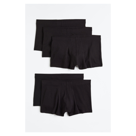 H & M - Krátké bavlněné trenýrky 5 kusů - černá H&M