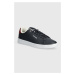 Kožené sneakers boty Tommy Hilfiger COURT CUPSOLE RWB LTH tmavomodrá barva, FM0FM04966