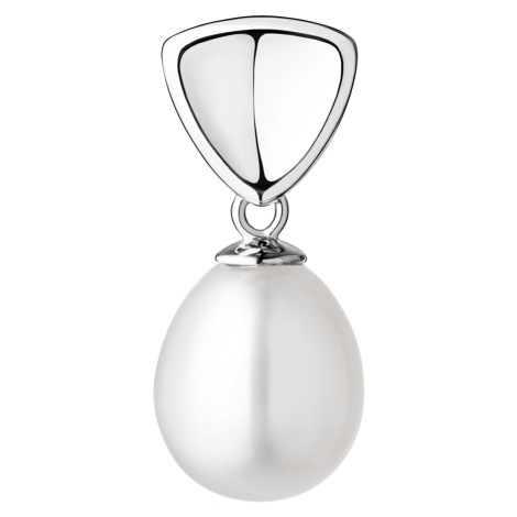 Dámský stříbrný přívěsek s pravou bílou perlou Planet Shop