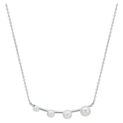 Gaura Pearls Stříbrný náhrdelník se sladkovodní perlou Lena - stříbro 925/1000 SK23492N Stříbrná