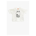 Koton Short-Sleeved T-Shirt with Crew Neck Dog Print
