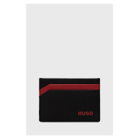 Kožené pouzdro na karty HUGO černá barva