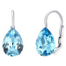 Silvego Stříbrné náušnice s modrými Swarovski® Crystals SILVEGOVSW080E