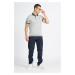 Polokošile la martina man tricot polo s/s cotton medium heather grey