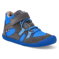 Barefoot dětské zimní boty Koel - Beau Wool modré