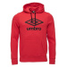 Umbro LARGE LOGO HOODIE ESSENTIALS Pánská mikina, červená, velikost