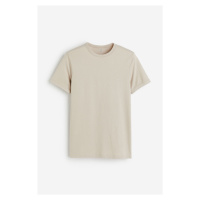 H & M - Bavlněné tričko Slim Fit - béžová