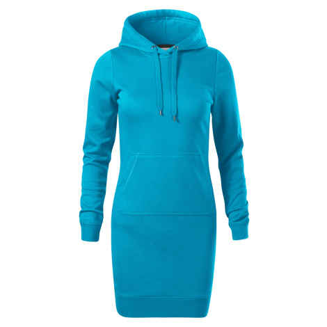 Malfini Snap Dámské mikinové šaty 419 tyrkysová
