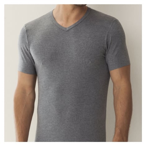 triko s krátkým rukávem Zimmerli - 700 Pureness man grey mélange