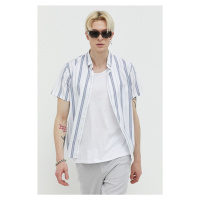 Košile Abercrombie & Fitch pánská, bílá barva, regular, s límečkem button-down
