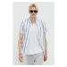 Košile Abercrombie & Fitch pánská, bílá barva, regular, s límečkem button-down