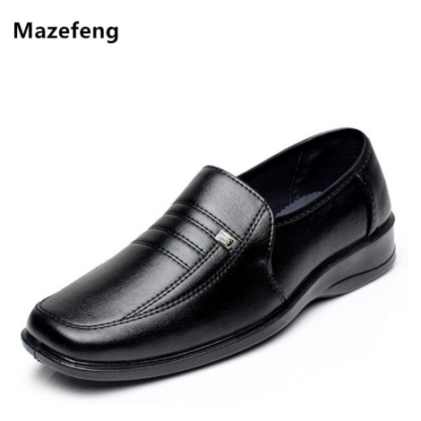 Nazouvací business boty kožené loafers pro pány MaFen