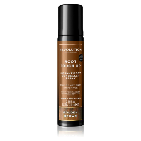 Revolution Haircare Root Touch Up sprej pro okamžité zakrytí odrostů odstín Golden Brown 75 ml