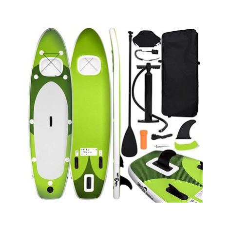 SHUMEE Nafukovací SUP paddleboard a příslušenství 360 × 81 × 10 cm, zelený