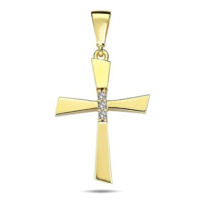 DIANTE Zlatý přívěsek kříž 59642377 (Au 585/1000, 0,8 g)