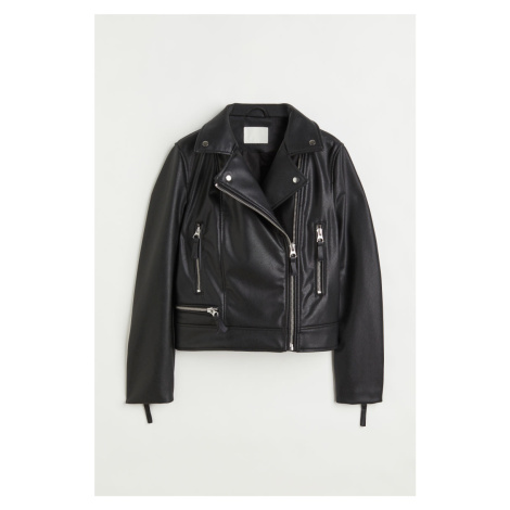 H & M - Motorkářská bunda - černá H&M