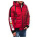 Men's quilted winter jacket C573 - red