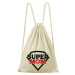 DOBRÝ TRIKO Bavlněný batoh s potiskem Super mom Barva: Bílá