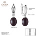 Gaura Pearls Stříbrné náušnice s černou řiční perlou Molly, stříbro 925/1000 SK21108EL/B Černá