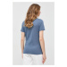 Bavlněné tričko BOSS modrá barva, 50468356