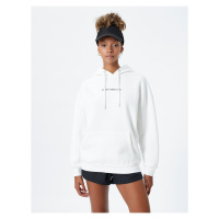 Koton Sports Hooded Sweatshirt Raised Printed Kangaroo With Pocket