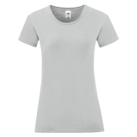 Iconic Grey Women's T-shirt in combed cotton Fruit of the Loom