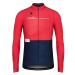 GOBIK Cyklistický dres s dlouhým rukávem zimní - SUPERCOBBLE - červená/modrá