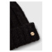 Vlněná čepice Granadilla černá barva, z husté pleteniny