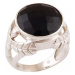 AutorskeSperky.com - Stříbrný prsten s onyxem - S400