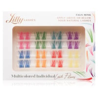 Lilly Lashes Multicolored Individual trsové nalepovací řasy s uzlíkem 32 ks