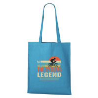 DOBRÝ TRIKO Bavlněná taška s potiskem Cycling legend Barva: Tyrkysová