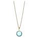 Bering Slušivý pozlacený náhrdelník s modrým krystalem Artic Symphony 430-28-450
