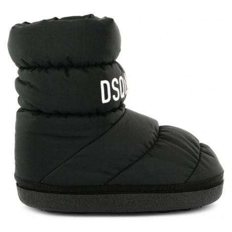 Sněhule dsquared2 logo print puffy nylon snow boots černá Dsquared²