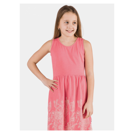 Růžové holčičí květované šaty SAM 73