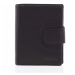 Elegantní dámská kožená peněženka GENEVIEVE se zápinkou, černá