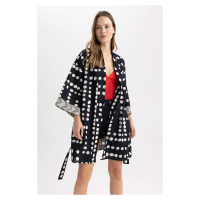 DEFACTO Fall in Love Regular Fit Polka Dot Cotton Beach Dress